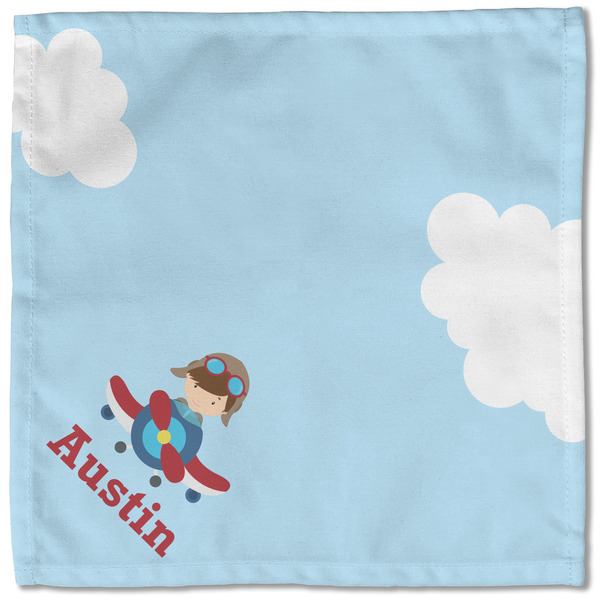 Airplane & Pilot Cloth Napkins - Personalized Lunch (Single Full Open)