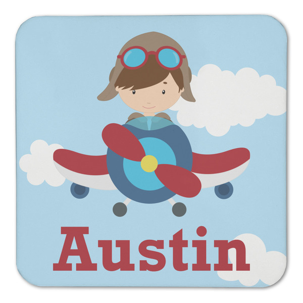 Airplane & Pilot Coaster Set - FRONT (one)