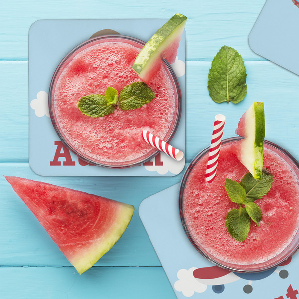 Airplane & Pilot Coaster Set - LIFESTYLE