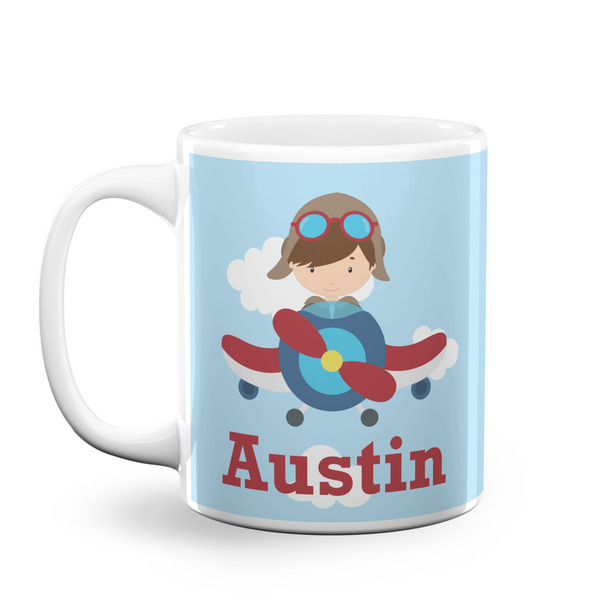 Custom Airplane & Pilot Coffee Mug (Personalized)