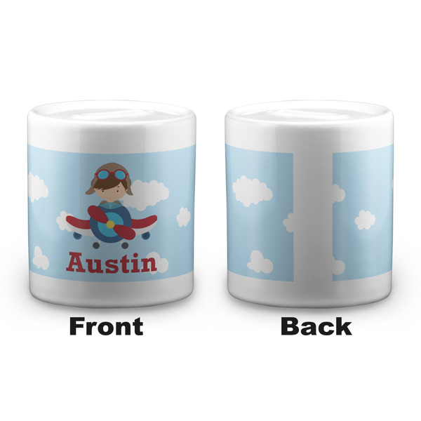 Airplane & Pilot Coin Bank - Apvl