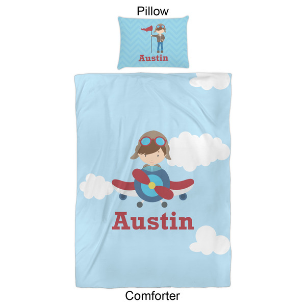 Airplane & Pilot Comforter Set - Twin XL - Approval