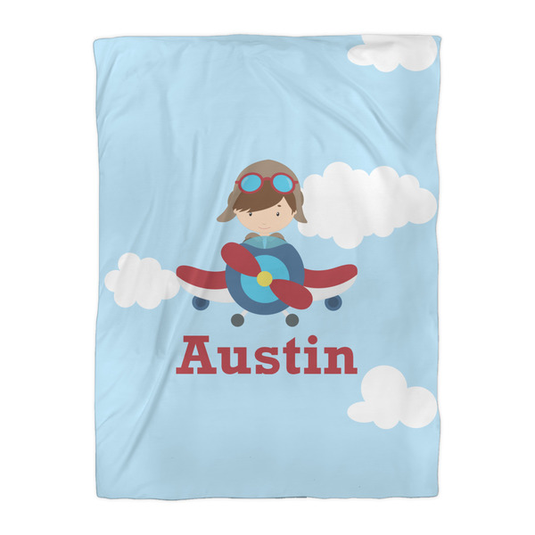 Airplane & Pilot Comforter - Twin XL - Front