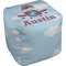 Airplane & Pilot Cube Poof Ottoman (Top)
