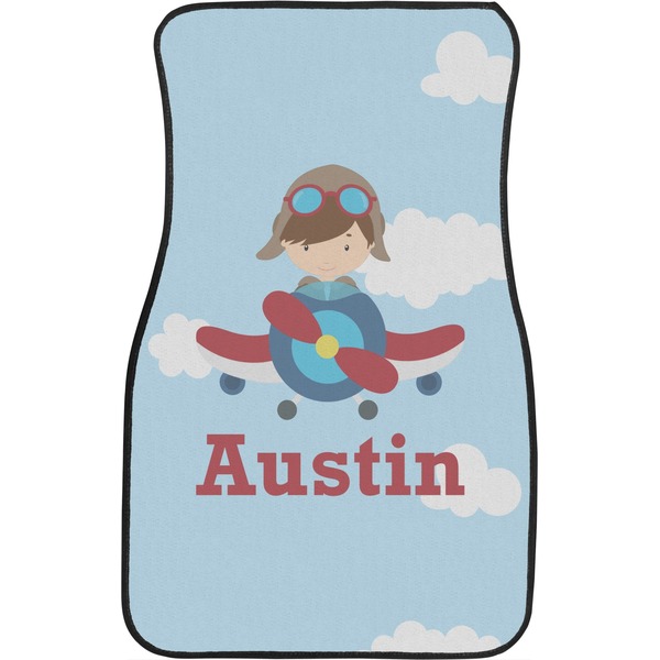 Airplane & Pilot Custom Car Floor Mats (Front Seat)