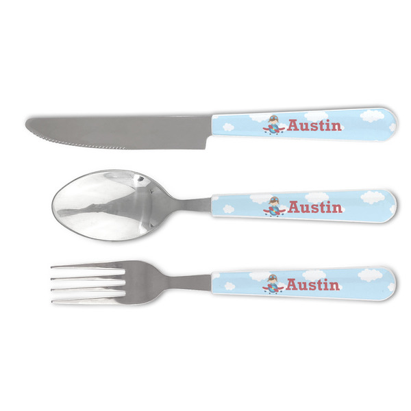 Custom Airplane & Pilot Cutlery Set (Personalized)