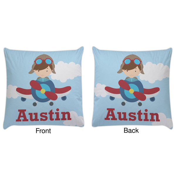 Airplane & Pilot Decorative Pillow Case - Approval