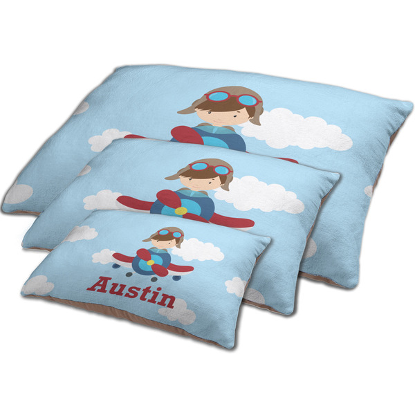 Airplane & Pilot Dog Beds - MAIN (sm, med, lrg)
