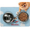 Airplane & Pilot Dog Food Mat - Small LIFESTYLE