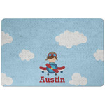 Airplane & Pilot Dog Food Mat w/ Name or Text