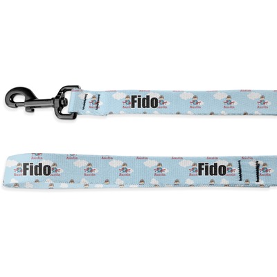 Airplane & Pilot Deluxe Dog Leash (Personalized)