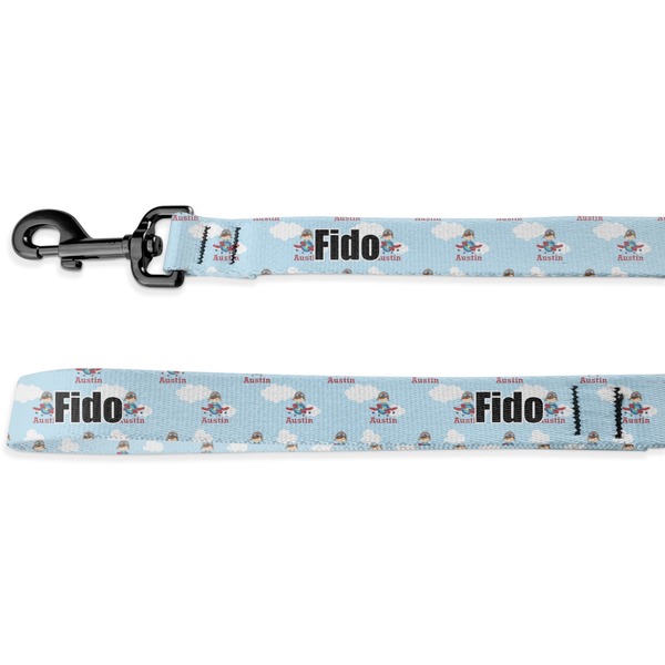 Custom Airplane & Pilot Deluxe Dog Leash (Personalized)