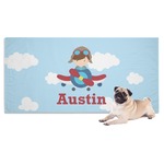 Airplane & Pilot Dog Towel (Personalized)