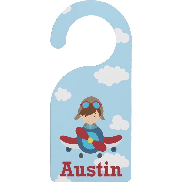 Custom Airplane & Pilot Door Hanger (Personalized)