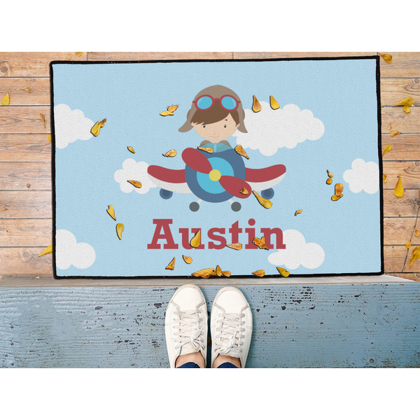 Airplane & Pilot Door Mat - LIFESTYLE (Med)