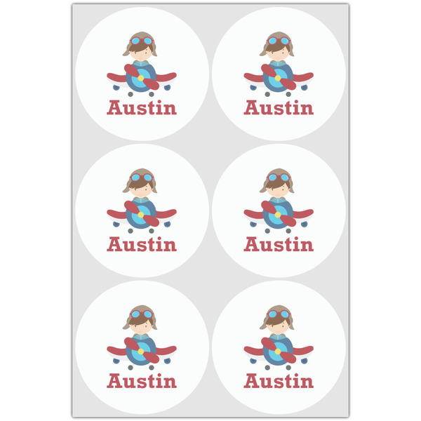 Airplane & Pilot Drink Topper - Large - Set of 6