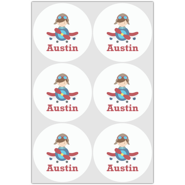 Airplane & Pilot Drink Topper - XLarge - Set of 6