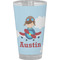 Airplane & Pilot Pint Glass - Full Color - Front View