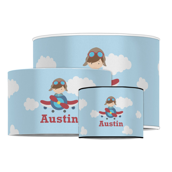 Airplane & Pilot Drum Lampshades - MAIN