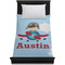 Airplane & Pilot Duvet Cover - Twin - On Bed - No Prop