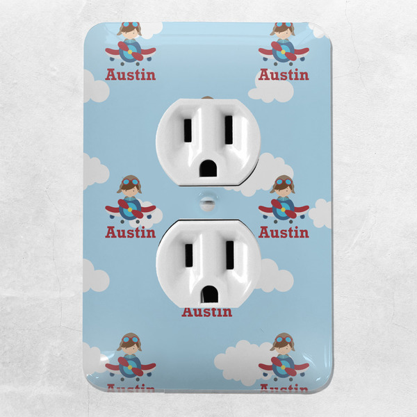 Airplane & Pilot Electric Outlet Plate - LIFESTYLE