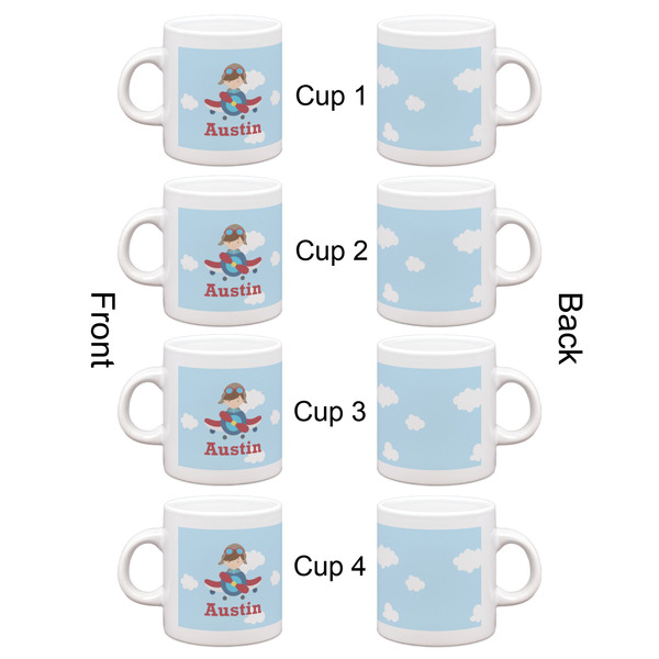 Airplane & Pilot Espresso Cup Set of 4 - Apvl