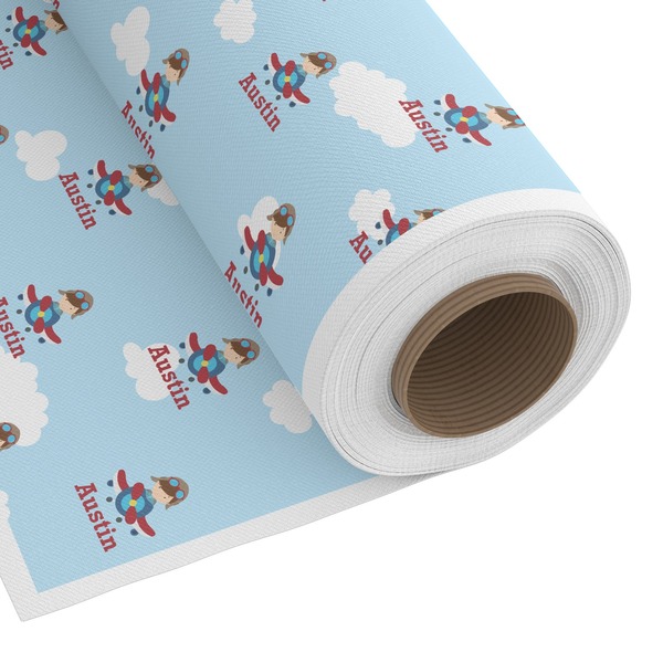 Custom Airplane & Pilot Fabric by the Yard - Spun Polyester Poplin (Personalized)