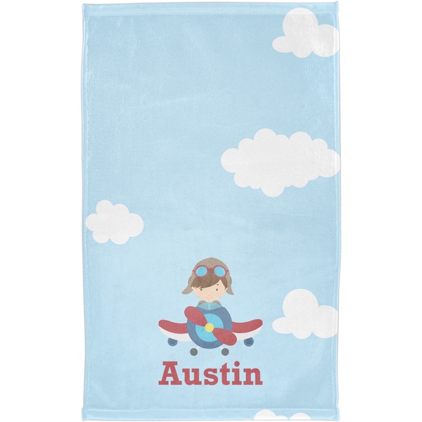 Airplane & Pilot Finger Tip Towel - Full View
