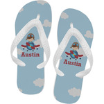 Airplane & Pilot Flip Flops - XSmall (Personalized)