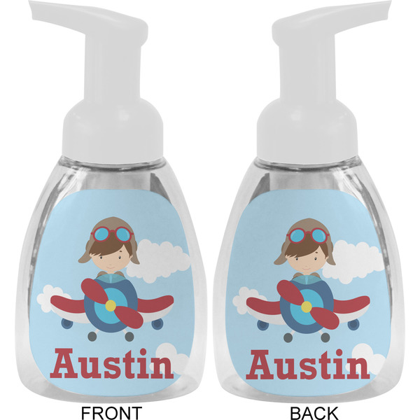 Airplane & Pilot Foam Soap Bottle Approval - White