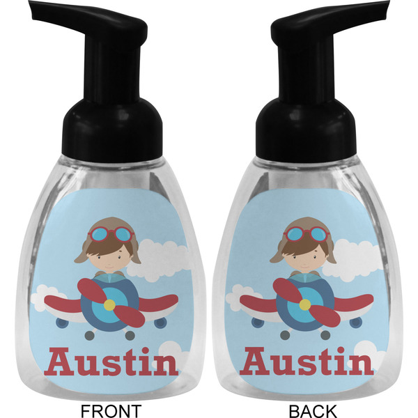 Airplane & Pilot Foam Soap Bottle (Front & Back)