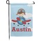 Airplane & Pilot Small Garden Flag - Double Sided w/ Name or Text