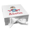 Airplane & Pilot Gift Boxes with Magnetic Lid - White - Front