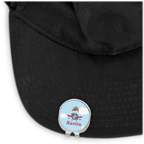 Airplane & Pilot Golf Ball Marker Hat Clip - Main
