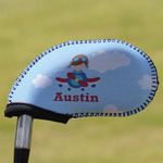 Airplane & Pilot Golf Club Iron Cover (Personalized)