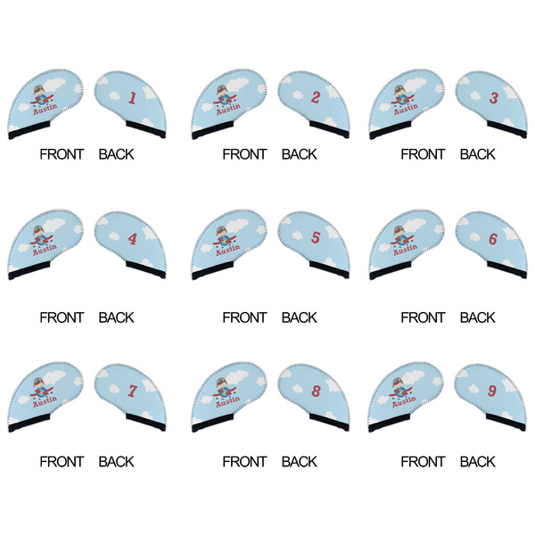Airplane & Pilot Golf Club Covers - APPROVAL (set of 9)