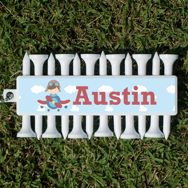 Custom Airplane & Pilot Golf Tees & Ball Markers Set (Personalized)