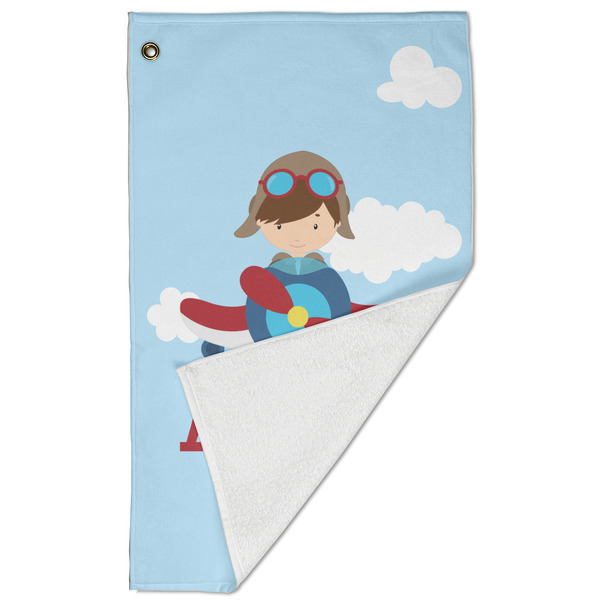 Airplane & Pilot Golf Towel - Folded (Large)