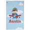 Airplane & Pilot Golf Towel - Poly-Cotton Blend - Large w/ Name or Text