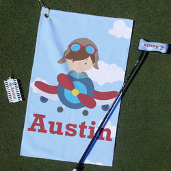 Airplane & Pilot Golf Towel Gift Set (Personalized)