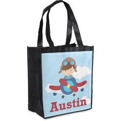 Airplane & Pilot Grocery Bag (Personalized)
