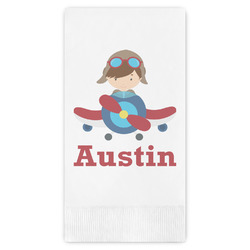 Airplane & Pilot Guest Paper Towels - Full Color (Personalized)