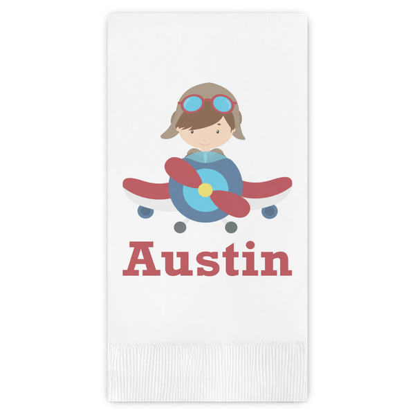 Custom Airplane & Pilot Guest Paper Towels - Full Color (Personalized)