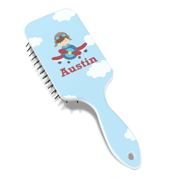 Airplane & Pilot Hair Brush - Angle View