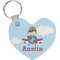 Airplane & Pilot Heart Plastic Keychain w/ Name or Text