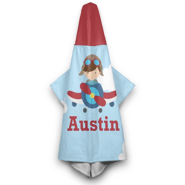 Airplane & Pilot Hooded Towel - Hanging