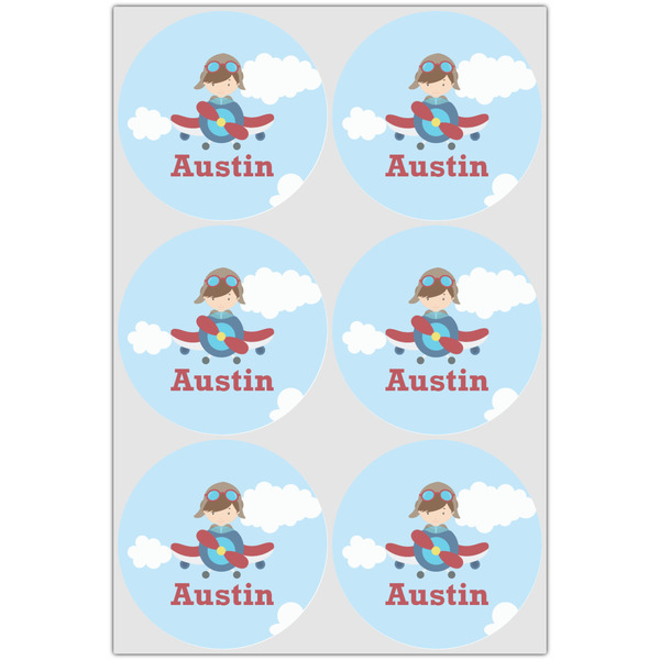 Airplane & Pilot Icing Circle - Large - Set of 6