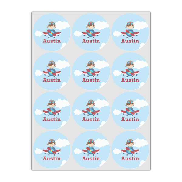 Airplane & Pilot Icing Circle - Small - Set of 12