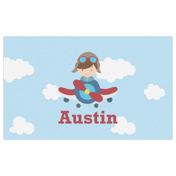 Airplane & Pilot Indoor / Outdoor Rug - 3'x5' - Front Flat