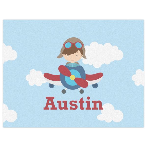 Airplane & Pilot Indoor / Outdoor Rug - 6'x8' - Front Flat